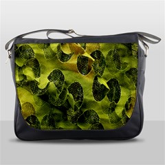 Olive Seamless Camouflage Pattern Messenger Bags by Nexatart