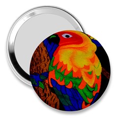 Parakeet Colorful Bird Animal 3  Handbag Mirrors by Nexatart