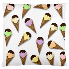 Ice Cream Pattern Large Cushion Case (one Side) by Valentinaart