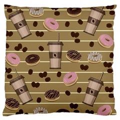 Coffee And Donuts  Standard Flano Cushion Case (two Sides) by Valentinaart