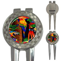 Parrots Aras Lori Parakeet Birds 3-in-1 Golf Divots by Nexatart