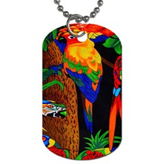 Parrots Aras Lori Parakeet Birds Dog Tag (one Side) by Nexatart