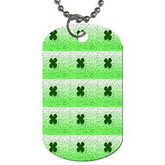 Shamrock Pattern Dog Tag (two Sides) by Nexatart