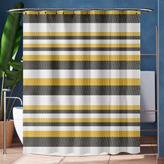 Textile Design Knit Tan White Shower Curtain 60  X 72  (medium)  by Nexatart