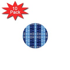 Textile Structure Texture Grid 1  Mini Buttons (10 Pack) 