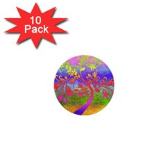 Tree Colorful Mystical Autumn 1  Mini Buttons (10 Pack) 