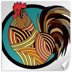 Rooster Poultry Animal Farm Canvas 12  X 12   by Amaryn4rt