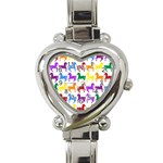 Colorful Horse Background Wallpaper Heart Italian Charm Watch Front