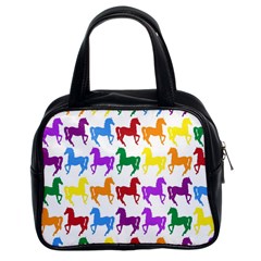 Colorful Horse Background Wallpaper Classic Handbags (2 Sides) by Amaryn4rt