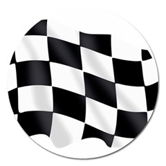 Flag Chess Corse Race Auto Road Magnet 5  (round) by Amaryn4rt