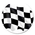 Flag Chess Corse Race Auto Road Magnet 5  (Round) Front