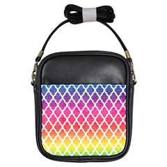 Colorful Rainbow Moroccan Pattern Girls Sling Bags by Amaryn4rt