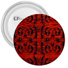 3d Metal Pattern On Wood 3  Buttons by Amaryn4rt