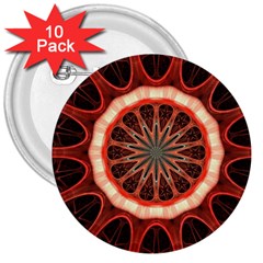 Circle Pattern 3  Buttons (10 Pack)  by Amaryn4rt