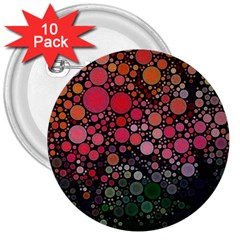 Circle Abstract 3  Buttons (10 Pack)  by Amaryn4rt