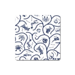 Fish Pattern Square Magnet by Simbadda