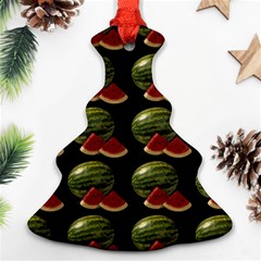 Black Watermelon Ornament (christmas Tree)  by boho