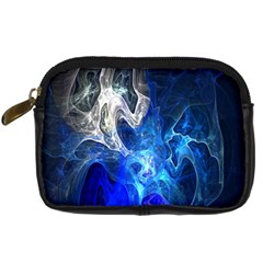 Ghost Fractal Texture Skull Ghostly White Blue Light Abstract Digital Camera Cases by Simbadda