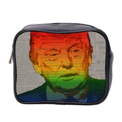 Rainbow Trump  Mini Toiletries Bag 2-side by Valentinaart