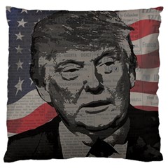 Trump Large Flano Cushion Case (two Sides) by Valentinaart