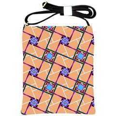 Overlaid Patterns Shoulder Sling Bags by Simbadda