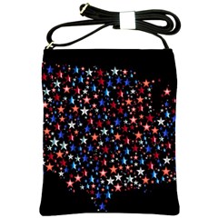 America Usa Map Stars Vector  Shoulder Sling Bags by Simbadda