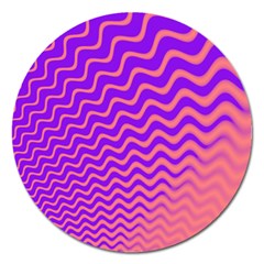 Pink And Purple Magnet 5  (round) by Simbadda