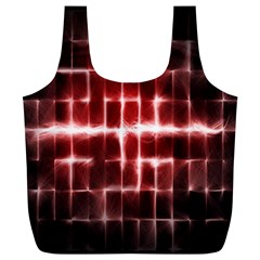 Electric Lines Pattern Full Print Recycle Bags (l)  by Simbadda