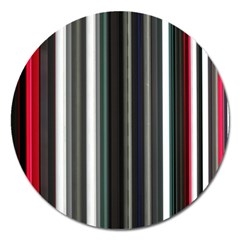 Miracle Mile Pattern Magnet 5  (round) by Simbadda