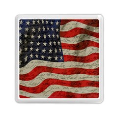 Vintage American Flag Memory Card Reader (square)  by Valentinaart