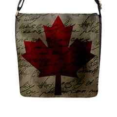 Canada Flag Flap Messenger Bag (l)  by Valentinaart