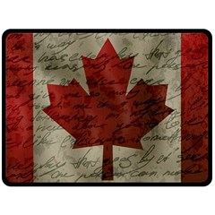 Canada Flag Double Sided Fleece Blanket (large)  by Valentinaart