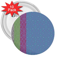 Fine Line Pattern Background Vector 3  Buttons (10 Pack)  by Simbadda