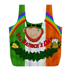 St  Patricks Day  Full Print Recycle Bags (l)  by Valentinaart