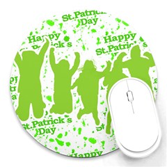 Saint Patrick Motif Round Mousepads by dflcprints