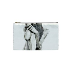 Stone Girl Cosmetic Bag (small)  by Valentinaart