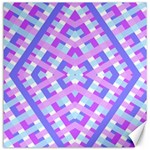 Geometric Gingham Merged Retro Pattern Canvas 12  x 12   11.4 x11.56  Canvas - 1