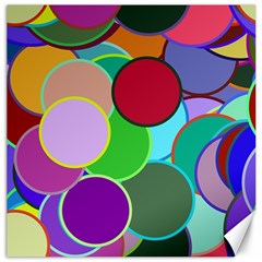 Dots Circles Colorful Unique Canvas 20  X 20   by Simbadda