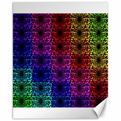 Rainbow Grid Form Abstract Canvas 16  X 20   by Simbadda