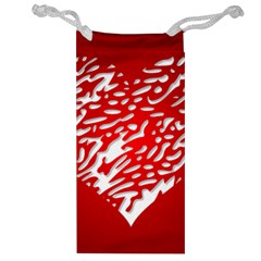 Heart Design Love Red Jewelry Bag by Simbadda