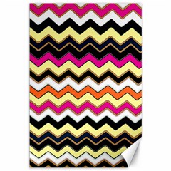 Colorful Chevron Pattern Stripes Pattern Canvas 12  X 18   by Simbadda