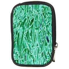 Green Background Pattern Compact Camera Cases by Simbadda