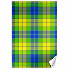 Spring Plaid Yellow Canvas 20  X 30   by Simbadda