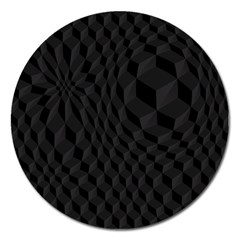 Pattern Dark Texture Background Magnet 5  (round) by Simbadda