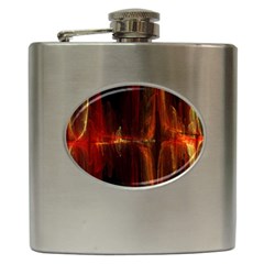 The Burning Of A Bridge Hip Flask (6 Oz) by designsbyamerianna