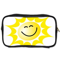 The Sun A Smile The Rays Yellow Toiletries Bags 2-side by Simbadda