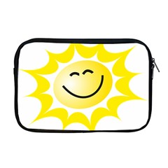 The Sun A Smile The Rays Yellow Apple Macbook Pro 17  Zipper Case by Simbadda