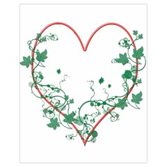 Heart Ranke Nature Romance Plant Drawstring Bag (small) by Simbadda