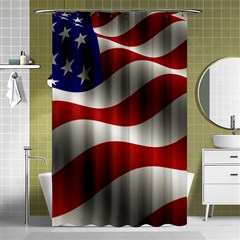 Flag United States Stars Stripes Symbol Shower Curtain 48  X 72  (small)  by Simbadda