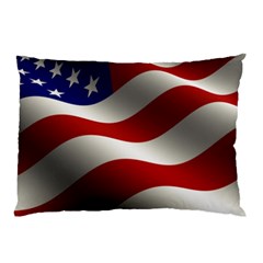 Flag United States Stars Stripes Symbol Pillow Case by Simbadda